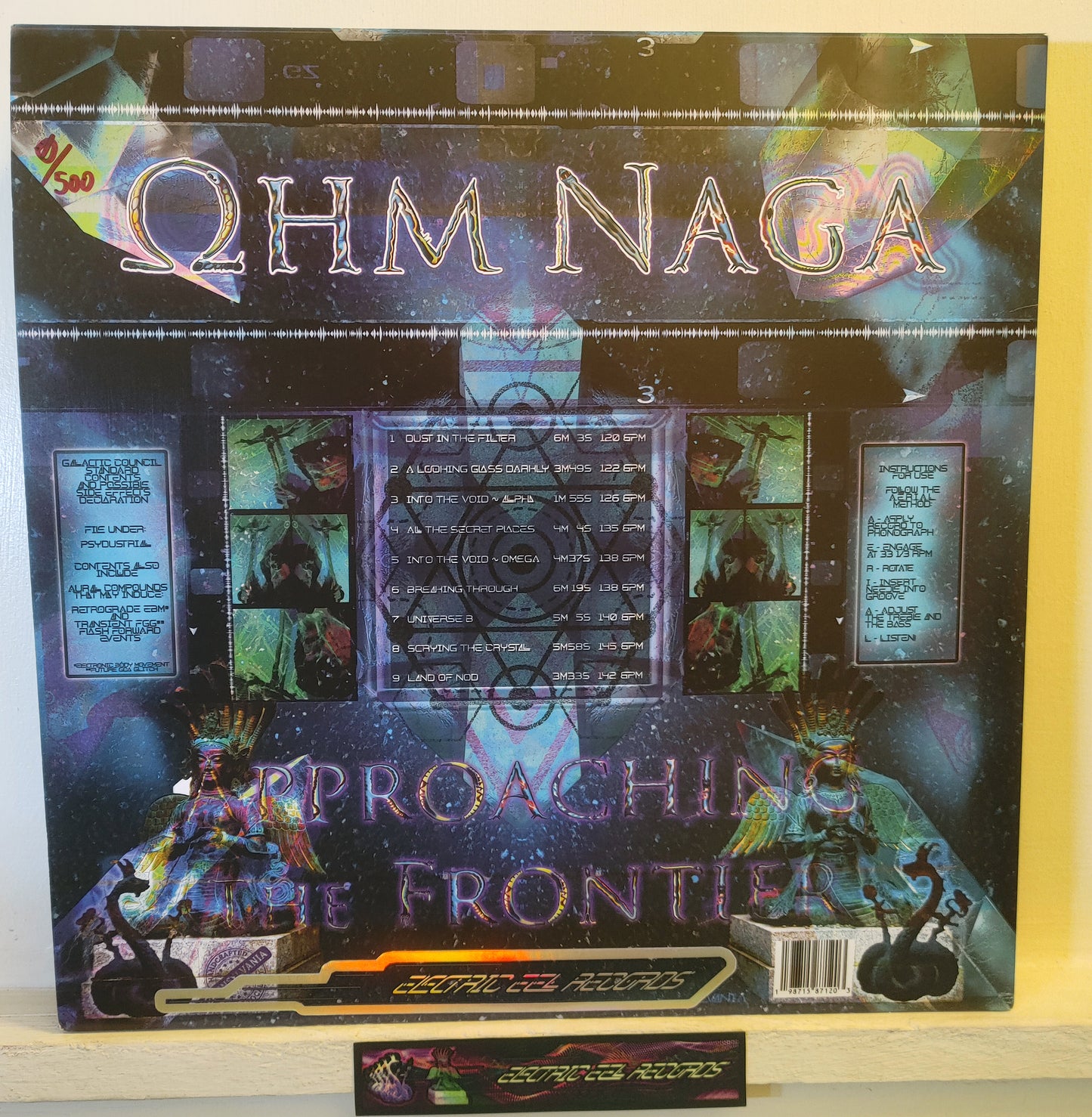 OhmNaga - Approaching the Frontier - Deluxe Glow-in-Dark UV Vinyl Gatefold LP and 11"x11" Art Folio - Limited 1st and LAST UV Vinyl Pressing of 500 Copies