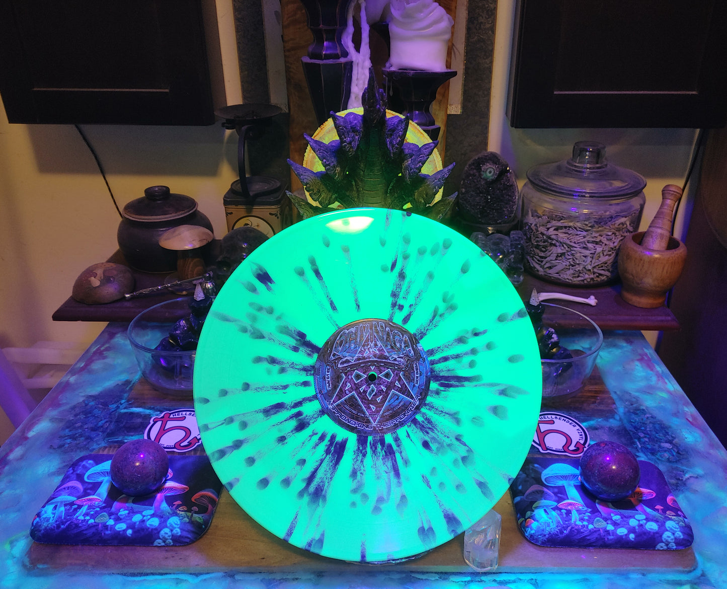 OhmNaga - Approaching the Frontier - Deluxe Glow-in-Dark UV Vinyl Gatefold LP and 11"x11" Art Folio - Limited 1st and LAST UV Vinyl Pressing of 500 Copies
